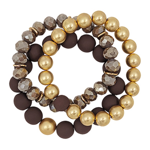 Clay Ball & Mixed Beads Bracelet - Picture 2 of 2